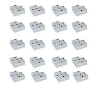 Emuca 2039125 Piede per Mobile, Verniciato Alluminio, H 30mm, Set di 20 Pezzi