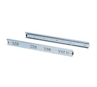 Emuca 3007305 Guide/Binari con Cuscinetti a Sfere ad Estrazione Totale per Cassetto, 45 x 400 mm, Zincato, 400mm