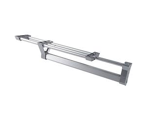 Emuca 7086762 Barra Appendiabiti Estraibile per Armadio, Lunghezza 350mm, argento