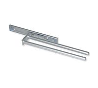 Emuca 7086862 Supporto Portasciugamani Estraibile con 2 Bracci, Grigio (Alluminio), 310 mm