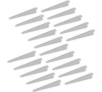Emuca 7908812 Supponti per mensola con profilo cremagliera doppia perforazione passo 32mm, Bianco, 320mm, Set di 20 pezzi