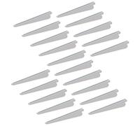 Emuca 7909012 Supponti per mensola con profilo cremagliera doppia perforazione passo 32mm, Bianco, 470mm, Set di 20 pezzi