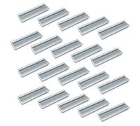 Emuca 9163062 Maniglia da incasso nel mobile, 190x45mm, Alluminio, Anodizzato opaco, Set di 20
