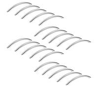 Emuca 9164751 Maniglia per mobile diametro Ø10mm, CC 192mm, Acciaio, Nichel satinato, Set di 20
