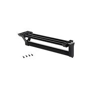 Emuca - Appendiabiti estraibile per armadio, barra appendiabiti scorrevole di lunghezza 350mm, Nero