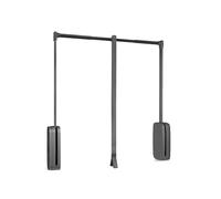 Emuca - Appendiabiti per armadio Sling, 830-1150mm, Titanio, Acciaio e Tecnoplastica.