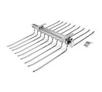 Emuca - Appendiabiti per Pantaloni Doppio Estraibile per Guardaroba, Appendiabiti Rimovibile Antiscivolo per 18 Pantaloni, Acciaio, Cromato.