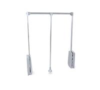 Emuca - Appendiabito saliscendi per armadio, barr 830-1150 mm Montaggio laterale