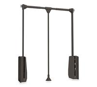 (TG. 450-600mm) Emuca 7086113 Appendiabito Saliscendi per Armadio Largo,Finitura