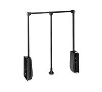 Appendiabiti Saliscendi Per Armadio In Acciaio 60-83x84cm Nero