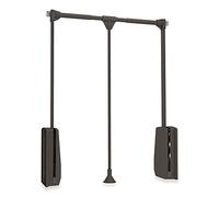 Appendiabiti Saliscendi Per Armadio In Acciaio 83-115x84cm Moka