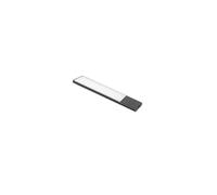 Emuca - Applique LED Kaus Black Ricaricabile Via USB con sensore tattile di prossimità, 240mm, Verniciato Nero