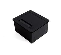 Emuca Blocco multipresa da incasso a scomparsa 145x130 mm – Spina EU Tipo F, USB, HDMI – Nero