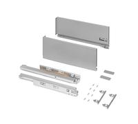 Emuca - Cassetto esterno Vertex 40 kg altezza 178 mm, Profondità:350mm, Verniciato alluminio, Acciaio, 1 u.