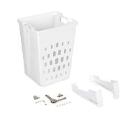 Emuca - Cesto portabiancheria per modulo da 450 mm, portabiancheria integrato, Plastica bianca