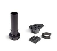 Emuca - Gambe per mobili, Piedi per mobile in plastica colore nero, Set di 4 piedini regolabili di altezza 120mm