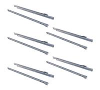 Emuca - Guida-Binario con Cuscinetti a Rulli per Cassetto, Grigio Metallizzato, 500 mm, Set di 5