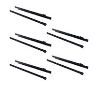 Emuca - Guida-Binario con Cuscinetti a Rulli per Cassetto, Verniciato Nero, 600 mm, Set di 5