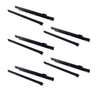 Emuca - Guida-Binario con Cuscinetti a Rulli per Cassetto, Verniciato Nero, 400 mm, Set di 5
