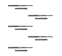 Emuca – Guide per cassetti con cuscinetti a sfera 45x450 mm, set di 5 coppie estrazione totale, nero