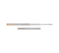 Emuca - Guide per cassetti con cuscinetti a sfera 45mm x 600mm, Set di 1 coppia di binari ad estrazione totale con chiusura ammortizzata
