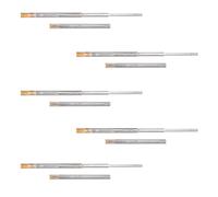 EMUCA 3051905 Guide per cassetti con cuscinetti a sfera 45mm x 600mm, Set di 5 coppie di binari ad estrazione totale con chiusura ammortizzata, Lega di acciaio, Zincato, L 600mm, 5 Unità