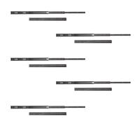 Emuca - Guide per cassetti con cuscinetti a sfera 45mm x 600mm, Set di 5 coppie di binari ad estrazione totale, Nero