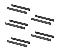 Emuca - Guide per cassetti con cuscinetti a sfera 45mm x 600mm, Set di 5 coppie di binari ad estrazione totale, Nero