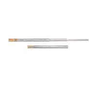 Emuca - Guide per cassetti con cuscinetti a sfera 45mm x 650mm, Set di 1 coppia di binari ad estrazione totale con chiusura ammortizzata