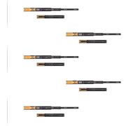 Emuca - Guide per cassetti con cuscinetti a sfera 45mmx350mm, Set di 5 coppie di binari ad estrazione totale con chiusura ammortizzata, Nero