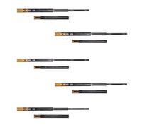 Emuca - Guide per cassetti con cuscinetti a sfera 45mmx500mm, Set di 5 coppie di binari ad estrazione totale con chiusura ammortizzata, Nero