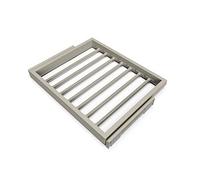 Emuca Kit 7 aste per pantaloni con telaio e guide a chiusura morbida 600 mm acciaio grigio pietra