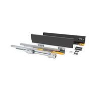 Emuca - Kit cassetto Cucina o Bagno con Guide ad Estrazione Totale e Chiusura Soft, Altezza 105mm e profondità 350mm, Grigio antracite