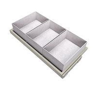 Kit 3 Cestelli e Vassoio per Amadio Regolabile 900 mm Emuca Grigio Pietra