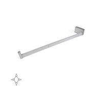 Emuca - Luci LED per Armadio o Cabina Armadio, Asta Appendiabiti con Luce LED Ricaricabile e sensore di Movimento, Alluminio anodizzato Opaco, L 558-708mm