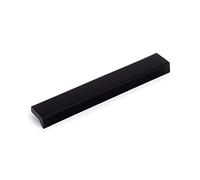 Emuca - Maniglia per mobili Bremen, interasse 128 mm, L160 mm, Anodizzato nero, Alluminio, 5 un