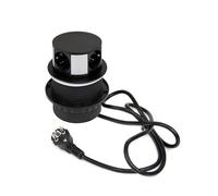 Emuca - Multiconnettore Vertikal Push diametro 100mm, 3 spine di tipo Schuko, 1
