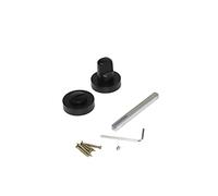 Emuca - Nottolino per porta interna, set di 5 nottolino su rosetta D.35 mm, zama, Nero