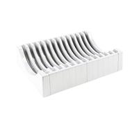 Emuca - Organizer per piatti per mobile con capacità per 13 piatti, Supporto per piatti, Plastica grigia