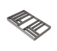 Emuca - Organizzatore per cassetti 900x500, divisori per cassetti,Alluminio, Grigio antracite