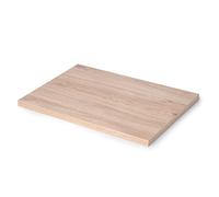 Emuca - Piani per tavolo da pranzo, cucina o scrivania, Piano d'appoggio rettangolare 1150x750mm, Finitura rovere, Legno