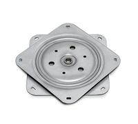 Emuca - Piattaforma Girevole/Base Rotante di 360° per Mobile/TV/Schermo, Zincato bianco, Acciaio