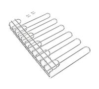Emuca - Portabicchieri con 5 Linee per mobili, Portabicchieri per mensole o Barre, 320 mm, Acciaio, Finitura cromata