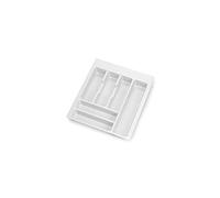 Emuca - Portaposate per cassetto da cucina Vertex/Concept 500, modulo 450 mm, Spalle 16mm, Plastica, bianco