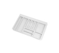 Emuca - Portaposate per cassetto da cucina Vertex/Concept 500, modulo 800 mm, Spalle 16mm, Plastica, bianco