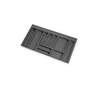 Emuca - Portaposate per cassetto da cucina Vertex/Concept 500, modulo 900 mm, Spalle 16mm, Plastica, grigio antracite