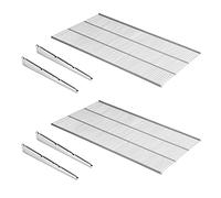 Emuca - Ripiani in filo metallico e staffe Jagmet, Verniciato bianco, Acciaio