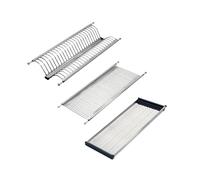Emuca - Scolapiatti Drynox pensile per piatti e bicchieri, per mobile di lunghezza 70cm (635mm e 685mm), finitura cromata, Acciaio
