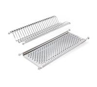Emuca - Scolapiatti pensile per piatti e bicchieri in acciaio inox per mobile di lunghezza 70cm (635 mm - 670 mm)