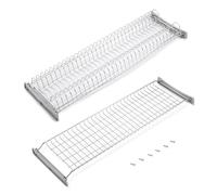 Emuca - Scolapiatti Suprastar pensile per piatti e bicchieri, per mobile di lunghezza 90cm (860mm e 870mm), finitura cromata, Acciaio